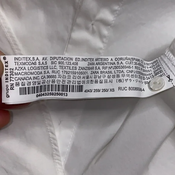 ZARA Woman cotton blend button down blouse - Picture 6 of 9